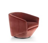 Sillón giratorio tapizado terciopelo melocotón modelo 5041 angel cerdá