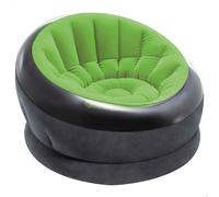 Sillón hinchable empire redondo negro y verde 112x109x69 cm