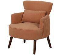 Sillón HOMCOM con respaldo, reposabrazos redondeados y tapizado, ideal para relajarse