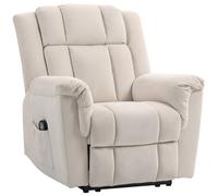 Sillón HOMCOM eléctrico relajante con masaje y calefacción, sillón reclinable de tela con respaldo y reposapiés ajustables
