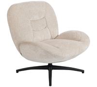 Sillón HOMCOM para sala de estar, giratorio, sillón de relax con amplio asiento, color crema