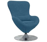 Sillón Huevo Azul Terciopelo Vidaxl