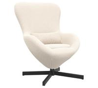 Sillón Huevo Crema 63 X 73 X 90 Cm Tela Vidaxl