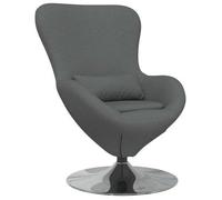Sillón Huevo Gris Oscuro 63 X 73 X 90 Cm Tela Vidaxl