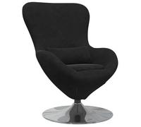Sillón Huevo Negro Terciopelo Vidaxl