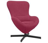 vidaXL Sillón tipo Huevo 63 x 73 x 90 cm Terciopelo Giratorio cómodo y ergonómico Rojo Vino