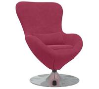 Sillón Huevo Rojo Vino Terciopelo Vidaxl