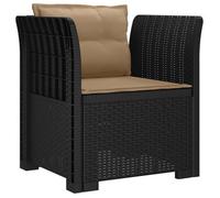 vidaXL Sillón Individual con Cojines Apariencia de Ratan PP