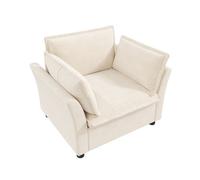 Sillón individual de tela,beige