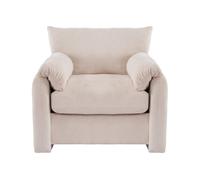 Sillón individual grande - diseño moderno, tela chenille, decorativo, para sala de estar y dormitorio - beige