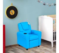 Sillón infantil, minisillón, sofá para niños de 3 a 6 años, función reclinable, portavasos incorporado, 62 x 52 cm