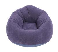 Sillón Inflable de PVC, sofá Plegable Portátil con Material Flocado Suave, Ideal para Sala de Estar, Dormitorio, Balcón, Oficina (azul oscuro)
