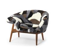 Sillón Izquierdo con Huevo Frito Nórdico Cálido, Mezcla de Piel de Oveja