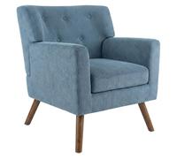 Sillon kioni tapizado en pana azul 74x72x80 cm