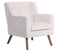 Sillon kioni tapizado en pana crema 74x72x80 cm