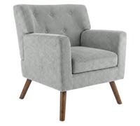 Sillon kioni tapizado en pana gris 74x72x80 cm