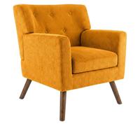 Sillon kioni tapizado en pana naranja 74x72x80 cm