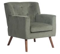 Sillon kioni tapizado en pana verde 74x72x80 cm