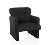 Sillón Lounge / Sofá Monoplaza Caripito Tela Negro Hjh Living