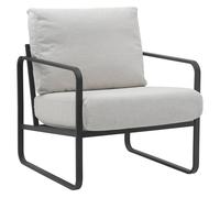 Sillón manea en polipiel o tela crema 74x70x82 cm