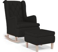 Sillón mecedora con reposapiés, color , tapizado en tela, marca vidaXL