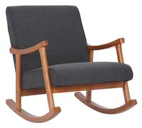 Sillón mecedora morelia tela gris oscuro 92x67x82 cm