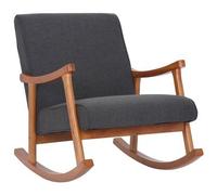 Sillón mecedora morelia tela gris oscuro 92x67x82 cm