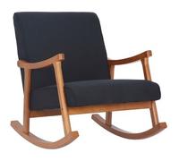 Sillón Mecedora Morelia Tela Negro 92x67x82 Cm Clp