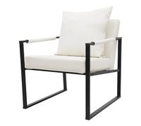 Sillón moderno con estructura de hierro y tapizado para salón | Estructura de hierro resistente, espuma de alta densidad, fundas extraíbles, cómodo sillón para cualquier habitación