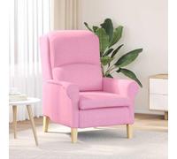 Sillón moderno de tela rosa con marco de madera de ingeniería para sala de | Tejido suave y duradero, cojines de espuma y fibra, marco de madera de ingeniería, estilo contemporáneo