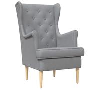 Sillón moderno, gris claro, tejido metálico con cojín extraíble, diseño contemporáneo para salón o dormitorio, marco de metal sólido y patas de madera, cómodo asiento acolchado
