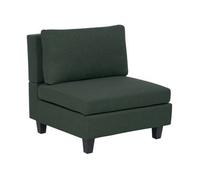 Sillón Modular De Tela De Acolchado Con Cojín Pieza Sofá Modular Verde Oscuro Unstad