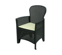 IPAE-ProGarden Sillón modular efecto ratán Hecho en Italia 60 x 58 x 89 cm Antracita