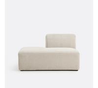 Sillón modular esquinero con ángulo izquierdo, tejido texturizado, JASPE. Talla ángulo izquierdo. Color Crudo