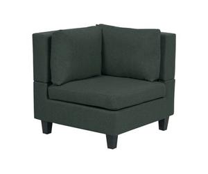 Sillón Modular Esquinero De Tela De Acolchado Con Cojín Pieza Sofá Modular Verde Oscuro Unstad