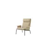 Sillón Muno LN17 con Reposabrazos y Respaldo Alto Negro Cálido/arcilla 0007