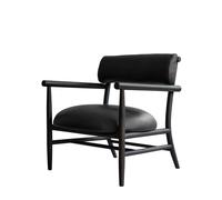 Sillón Nama de en Piel Anilina y Negro