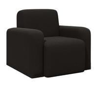 vidaXL Sillón Bouclé Negro 88 x 90 x 77 cm