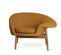 Sillón Nórdico Cálido con Diseño de Huevo Frito y Brazos Derecho, Lona 424
