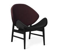 Sillón Nórdico Cálido Naranja con Asiento y Respaldo Tapizado Mosaico 682/ Roble Negro