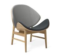 Sillón Nórdico Cálido Naranja con Asiento y Respaldo Tapizado Mosaico 922/972 Roble
