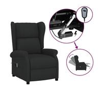 Sillón orejero reclinable - sillón relax eléctrico tela negro
