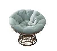 Sillón Papasan, 360° giratorio, cojín grueso(tela de pana), estructura de acero, 92x92x67 cm, Verde claro Aosom España