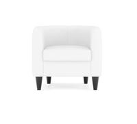 Sillón piel sintética cupido blanco - conforama