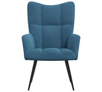 Sillón Polks respaldo alto con reposabrazos 96,5x61x70 cm Blue
