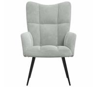 Sillón Polks respaldo alto con reposabrazos 96,5x61x70 cm Light gray
