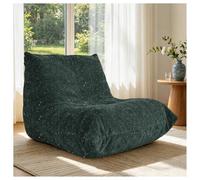 Sillón Puff de Franela, Sofá Relax para Salón y Dormitorio, Verde, 90x100x80 cm