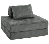 Sillón reclinable 2 en 1 HOMCOM, plegable con función de cama, 97 x 194 cm, color gris