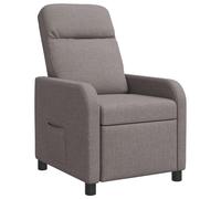 Sillón reclinable color taupe, tapizado en tela