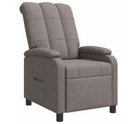 Sillón reclinable color taupe, tapizado en tela